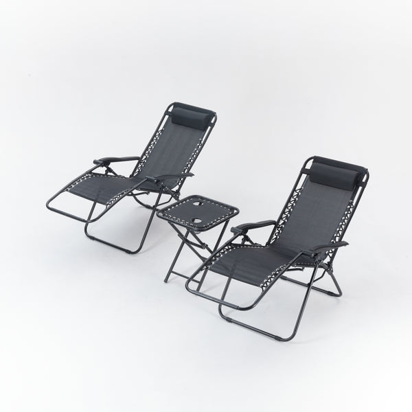 Set of two reclining best sale garden chairs